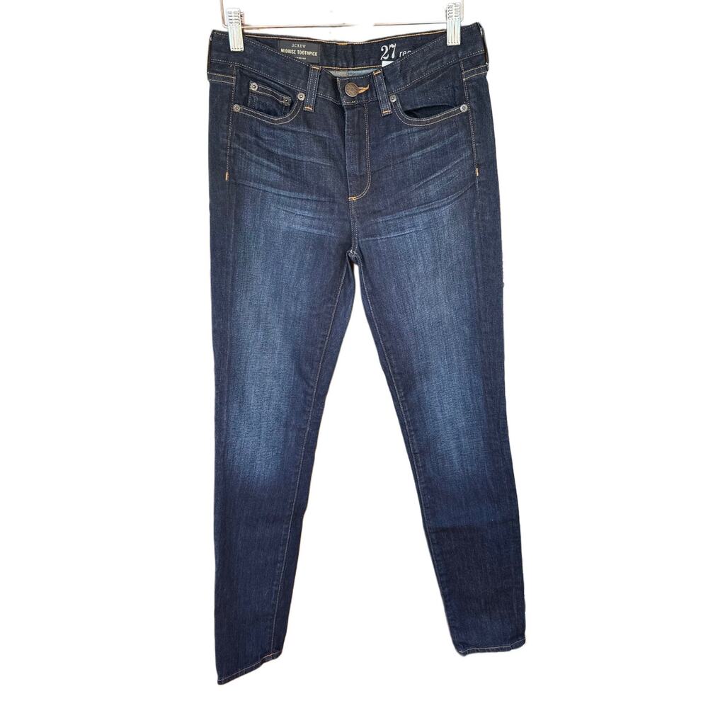 J.CREW Women's 'Midrise Toothpick' Dark Wash Skinny Jeans